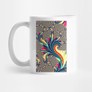 Colourful Fractal Spirals Mug